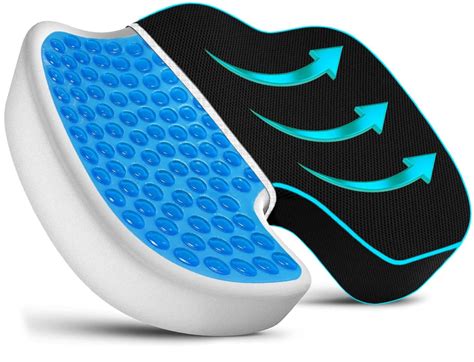 Grin Health Gel Layer Memory Foam Comfort Seat Cushion Pillow for ...
