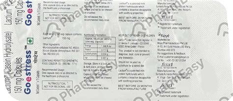 Buy Goestress 150 MG Capsule (15) Online at Flat 15% OFF | PharmEasy