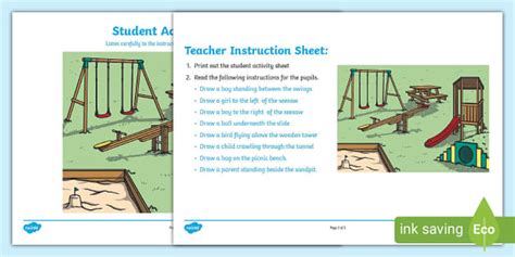 Spatial Awareness Activity Sheet