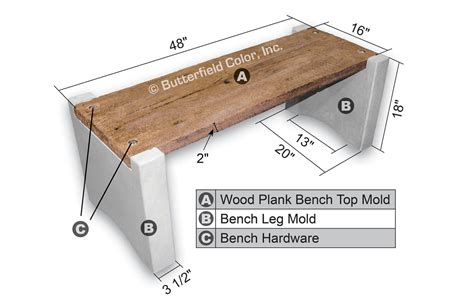 Concrete Bench Mold System - Butterfield Color®