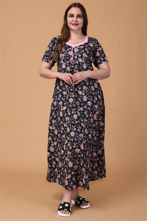 Buy Plus Size Night Gowns & Plus Size Nighty For Women Online - Apella