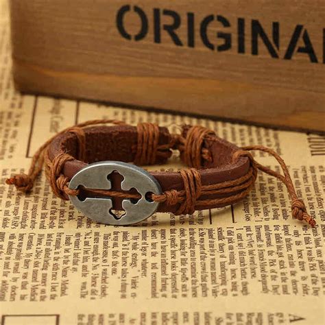 Men's Bracelets - Cross - Leather Bracelets for Men – Zuzus Trove