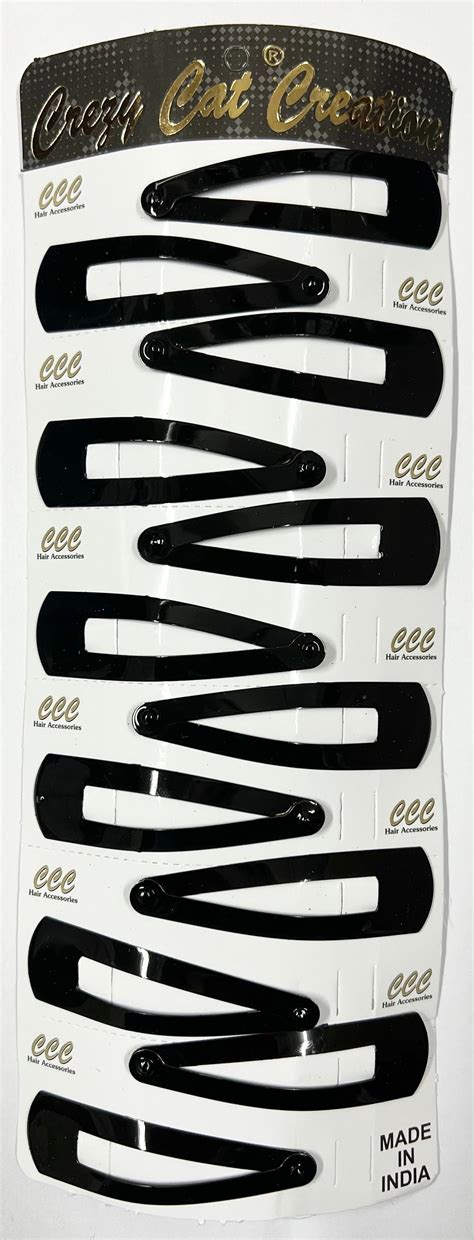 High Quality Black Tic Tac Clip 6cm Pack Of 12 Pieces – The Unique Art