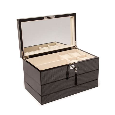 Stackable Jewelry Box // Carbon Fiber (Single Tray // 5 Slots) - Brouk ...