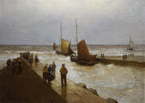 Sold Price: schilderijen; German Grobe (1857-1938) uitzwaaien van de ...