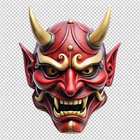 Oni mask on transparent background | Premium AI-generated PSD