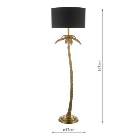 Palm - Antique Gold Palm Tree Floor Lamp - Lightbox