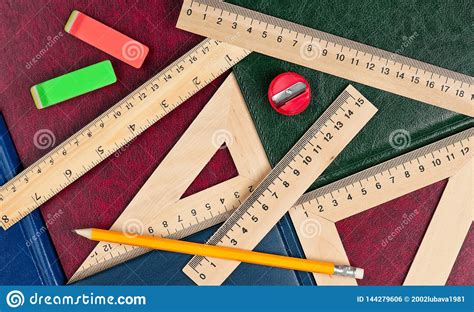 New wooden rulers stock photo. Image of education, hardcover - 144279606
