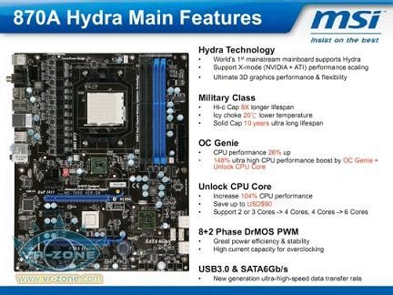 MSI da a conocer su placa base AMD 870A Hydra