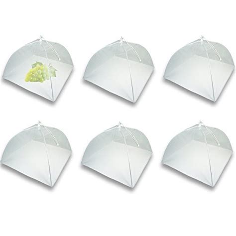 Mesh Screen Food Cover Tents - Set of 6 Large Galvanized Steel Wire Pop ...