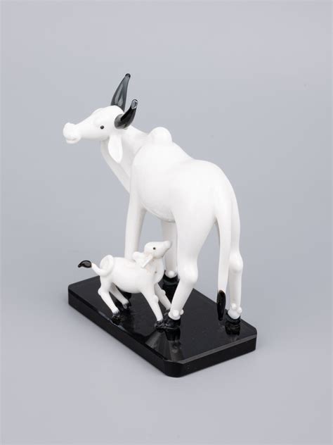 Shop Glass Kamdhenu Cow with Calf | Elegant Decor