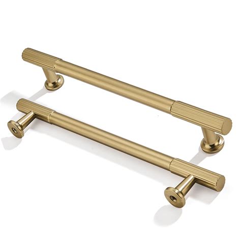 ZAUYX 2-Pack 6 Inch Hole Center Champagne Bronze Cabinet Pulls Solid ...