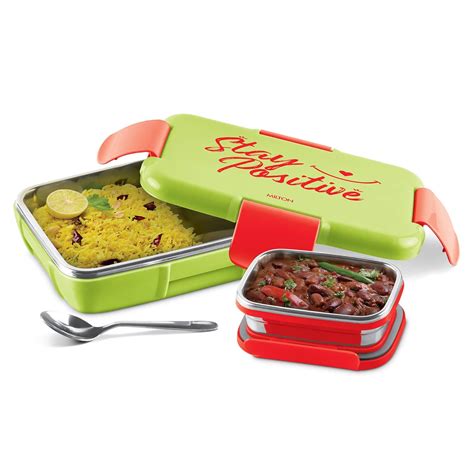 Buy MILTON Snap Lock Insulated Inner Stainless Steel Tiffin Box, 800 ml ...