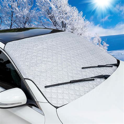 Windscreen Cover Frost Ice Snow Protector for Winter | Windscreen Sun Shade UV Reflective for ...