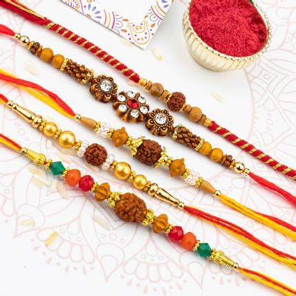 Elegant Handmade Akshar Rakhi | Send Designer Red Mandala Rakhi for ...