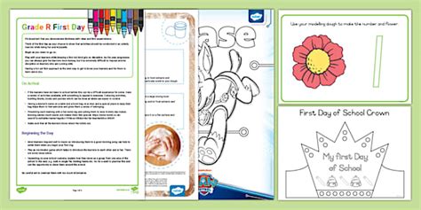 Grade R English - At School - Pack: First Day of School