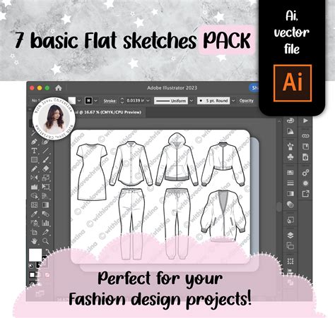 7 basic garment CADS (Editable Ai. files) – WithLoveChristina