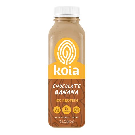 Koia Protein Nutritional Shake, Chocolate Banana, 18g Plant Protein ...