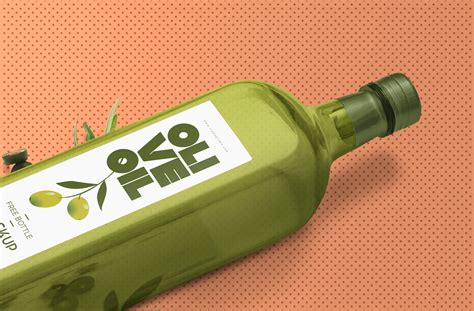 Realistic Olive Oil Bottle Mockup – Editable PSD | ZippyPixels