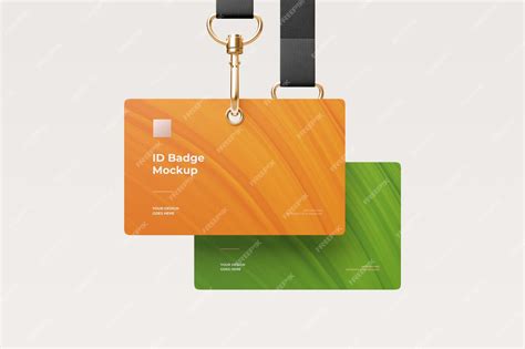 Premium PSD | Id badge mockup