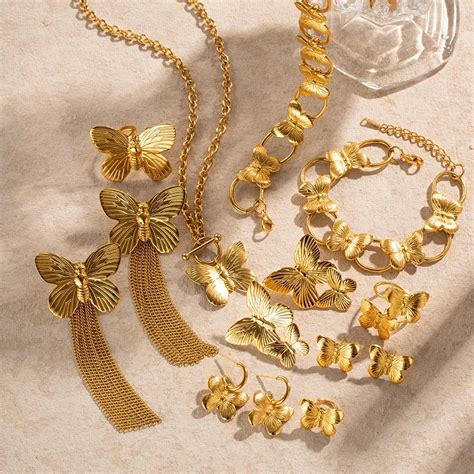 Retro Alluvial Gold Butterfly Suit Series Set – Viexta