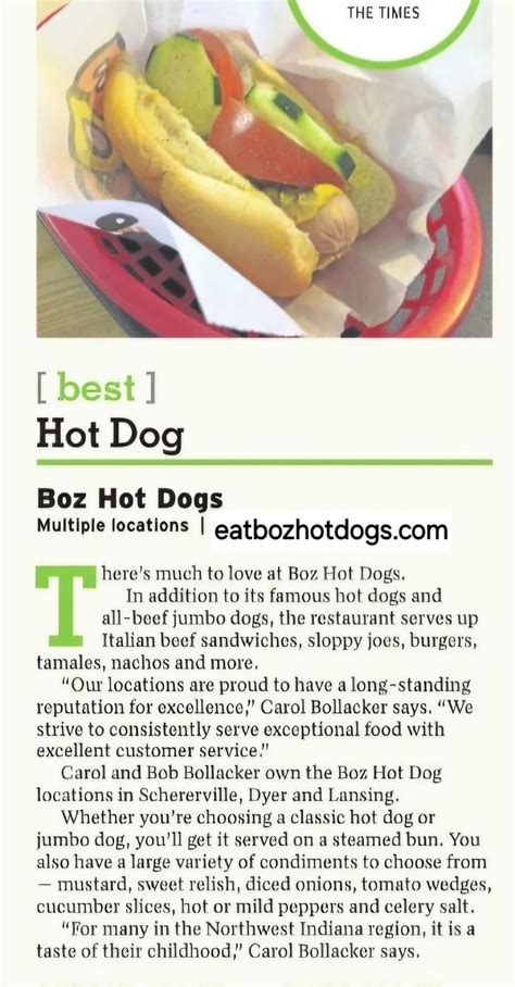 Boz Hot Dogs, Schererville - Menu, Reviews (36), Photos (17) - Restaurantji