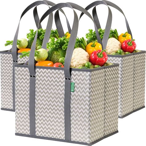 Amazon.com - Reusable Grocery Bags (3 Pack) - Heavy Duty Reusable ...