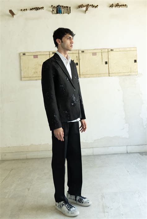 Le Poisson Black Blazer Jacket For Men – Notre Âme