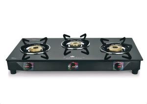 padmashree 3 Burner Glass Top Gas Stove|Toughened Glass Top|PNG ...