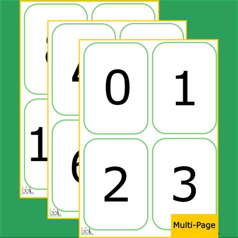Number Cards 0-20 - Busy Bunnies Learning