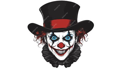 Vintage Circus Clown with Piercing Blue Eyes | Premium AI-generated vector