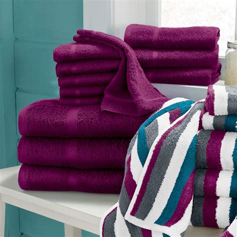 12-Piece Serene Cotton Terry Bath Towel Set | Seventh Avenue