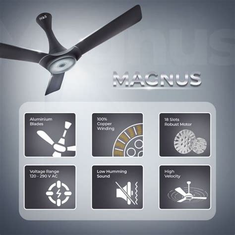 IVAS Magnus 5S with 5 Year Warranty BLDC Motor with Remote 1200 mm ...