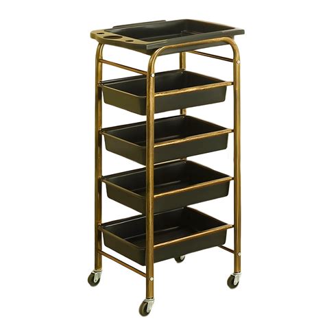 Buy Beauty Salon Trolley, Tray with Wheels 5 Drawers Multipurpose ...