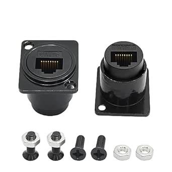 Maixbomr 2Pcs RJ45 Panel Mount Connector, D-Type RJ45 Cat6 Female to ...