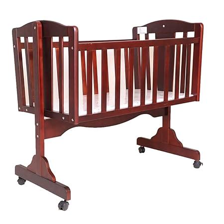 Aarsun Woods Cradle Palna Baby Bed - Neem Wood Jhula in Brown Finish ...