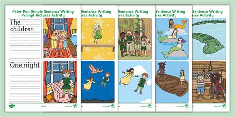 Peter Pan Simple Sentence Writing Prompt Pictures Activity