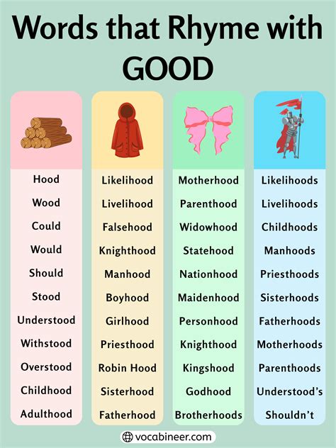 Lovely Words That Rhyme with Good: 699 Inspiring Rhymes List