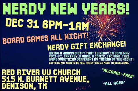 Nerdy New Years! Bring in 2025!, Red River Unitarian Universalist ...