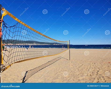 Volleyball Net on the Beach Stock Image - Image of sunny, bulgaria ...
