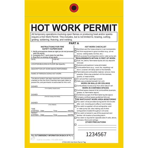 Hot Work Permit