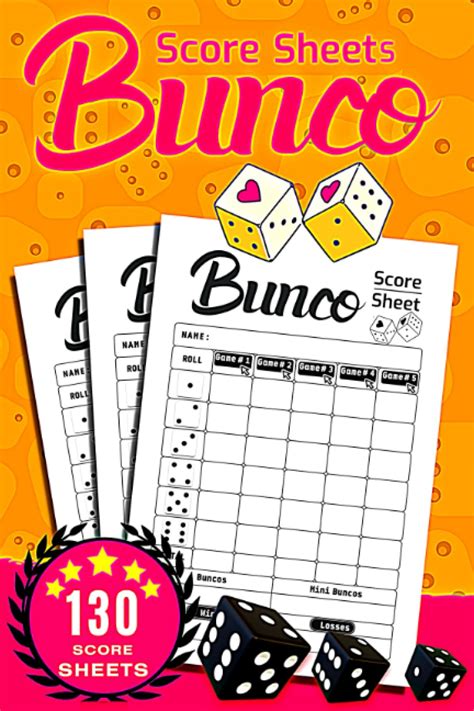 Bunco Score Sheets: 130 Bunco Score Keeping Sheets India | Ubuy