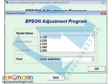 Image result for Epson Adjustment Program Select