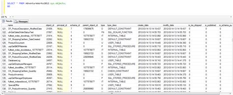 Image result for SQL Objects List