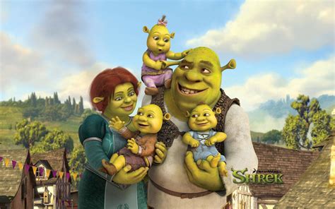 Download Shrek And Fiona Family Wallpaper | Wallpapers.com
