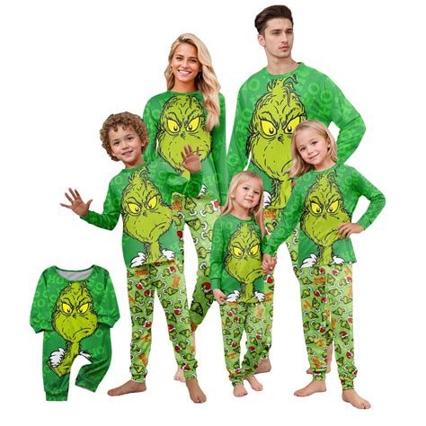 Grinch Family Pjs Matching Sets Christmas, Grinch pijamas de navidad ...