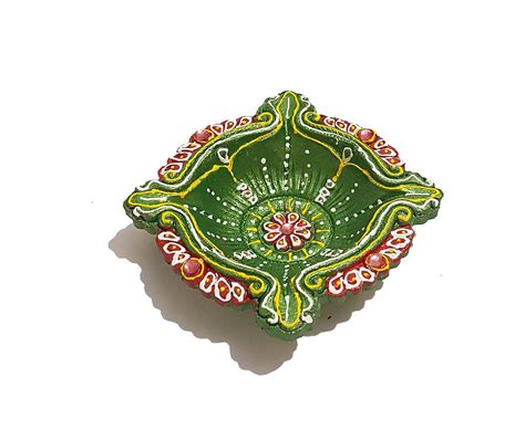 Buy Pure Source India Terracotta, Decorative, 4 Mukhi diyas, Suitable ...