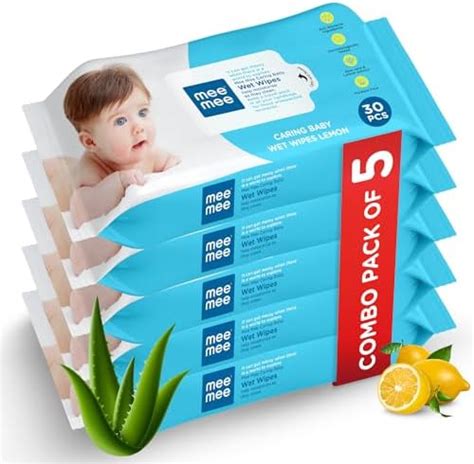 Mee Mee Soft Gentle Baby Wet Wipes (72 Wipes) Pack of 3 | Infused with ...