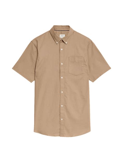 Buy Easy Iron Pure Cotton Oxford Shirt at Marks & Spencer