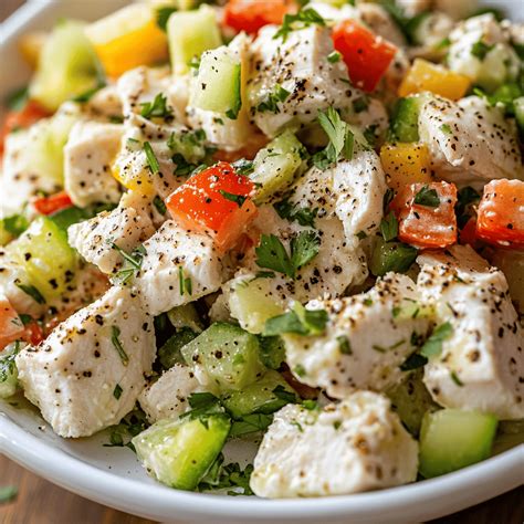 Healthy Ranch Chicken Salad - exesrecipes.com
